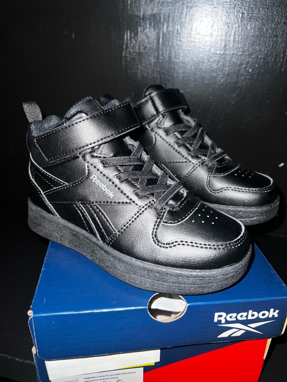 NWT Reebok Kids' Black High-Top Sneakers